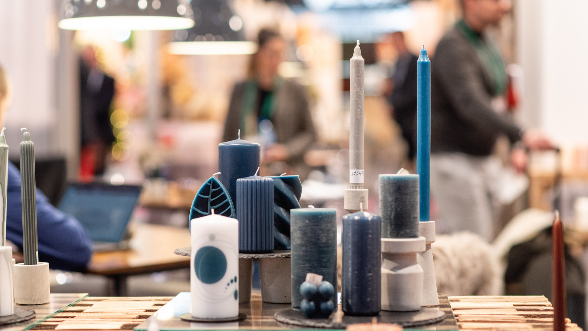 Candles on a table at Christmasworld